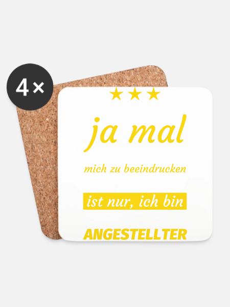 Steuerfachangestellter - Untersetzer (4er-Set) - Weiß