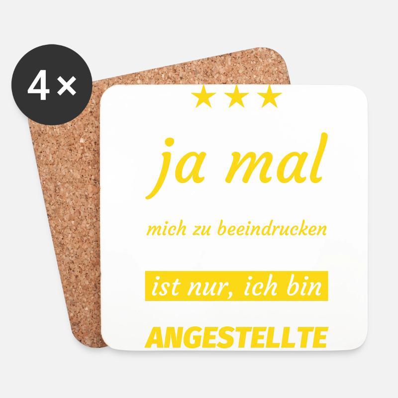 Verwaltungsfachangestellte - Untersetzer (4er-Set) - Weiß