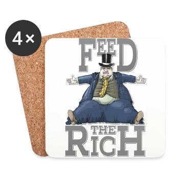 Nourrir les riches - Nourrir les riches - Dessous de verre (lot de 4) - blanc - Devant