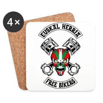 Basques Bikers - Dessous de verre (lot de 4) - blanc - Devant