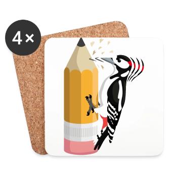 Nice and sharp - Coasters (set of 4) - white - Front