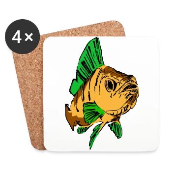Poisson poisson trouve nemo aquarium poisson kinder meer - Dessous de verre (lot de 4) - blanc - Devant