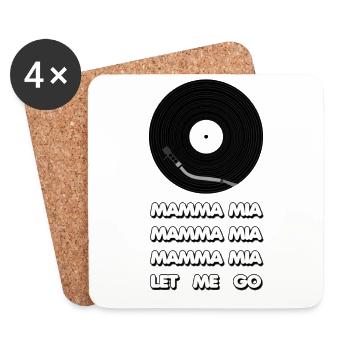 Maman mia laisse moi aller - Dessous de verre (lot de 4) - blanc - Devant