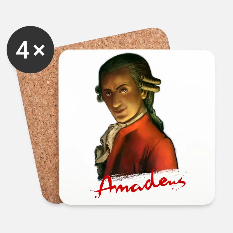 Amadeus audio play - Untersetzer (4er-Set) - Weiß