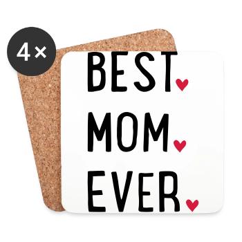La meilleure maman - Dessous de verre (lot de 4) - blanc - Devant