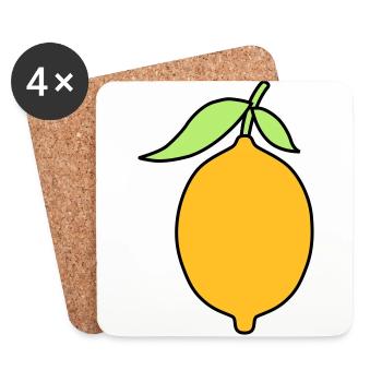 Lemon - Coasters (set of 4) - white - Front