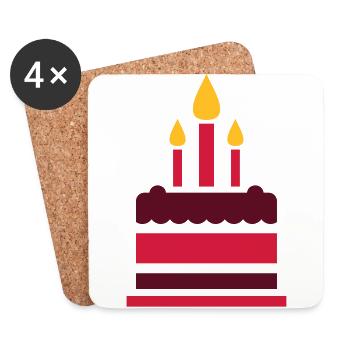Torte - Untersetzer (4er-Set) - Weiß - Vorne