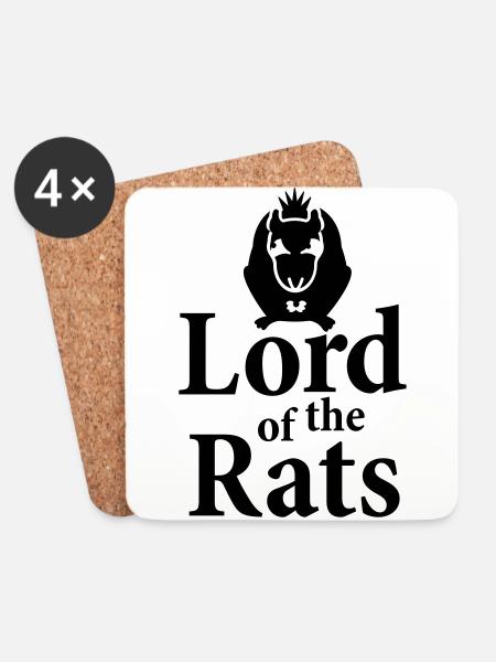 Lord of the rats (2c) - Coasters (set of 4) - white