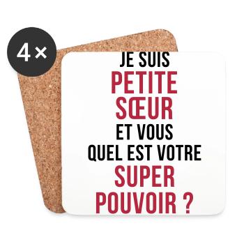 Sister Friend Schwester Soeur Sœur Baby Birth - Coasters (set of 4) - white - Front