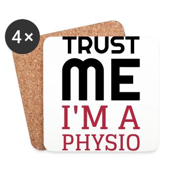 Krankengymnast / Krankengymnastin / Physio / - Untersetzer (4er-Set) - Weiß - Vorne