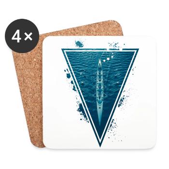 Rowing - Coasters (set of 4) - white - Front
