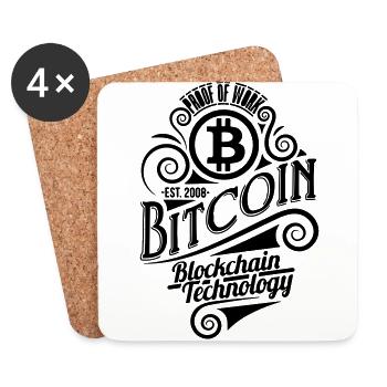 Bitcoin millésime - Dessous de verre (lot de 4) - blanc - Devant