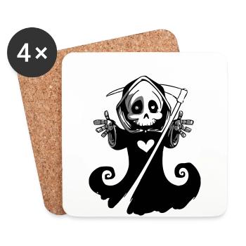 He's Coming - Coasters (set of 4) - white - Front