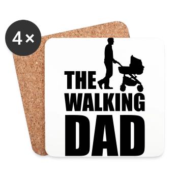 The walking dad - Coasters (set of 4) - white - Front
