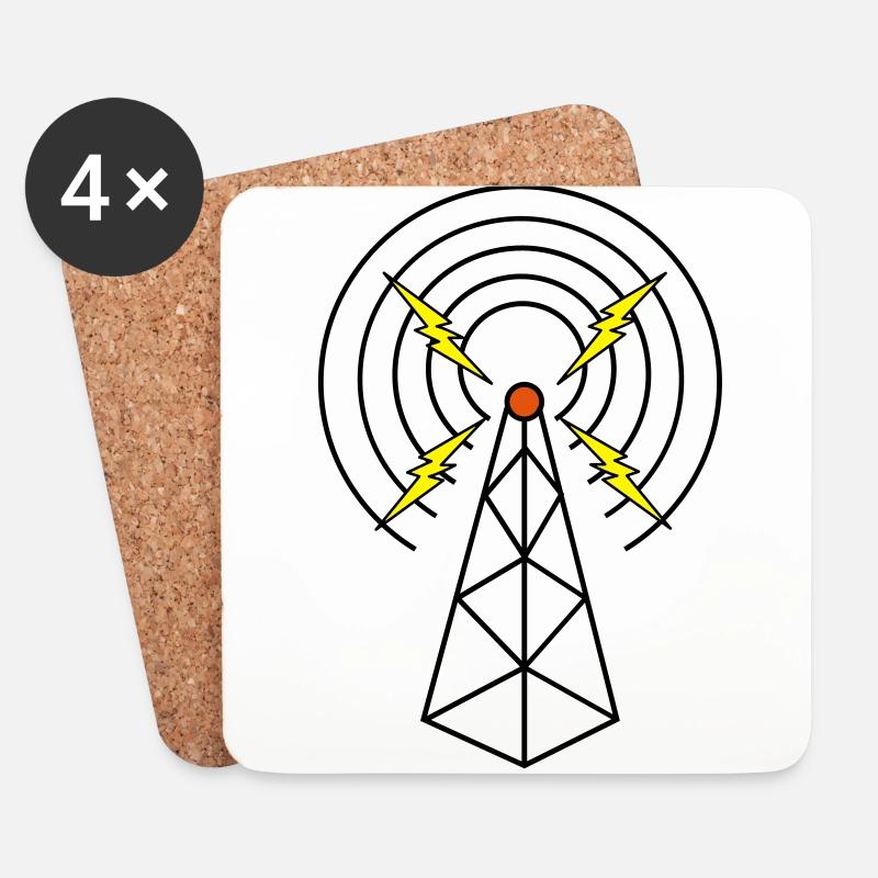 Tower Ham Radio - Untersetzer (4er-Set) - Weiß