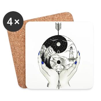 Hold your Dreams - Coasters (set of 4) - white - Front