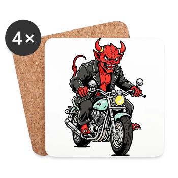 Red Devil - Coasters (set of 4) - white - Front