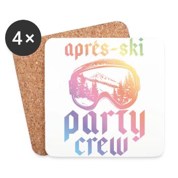 Après-ski Party Crew Coloré - Dessous de verre (lot de 4) - blanc - Devant
