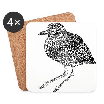 Bombastic Side-Eye Bird - Coasters (set of 4) - white - Front