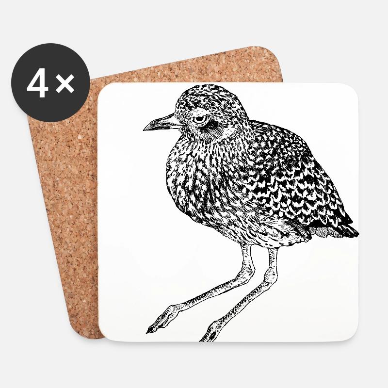 Bombastic Side-Eye Bird - Coasters (set of 4) - white