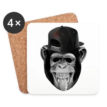 Monkey business - Coasters (set of 4) - white - Front
