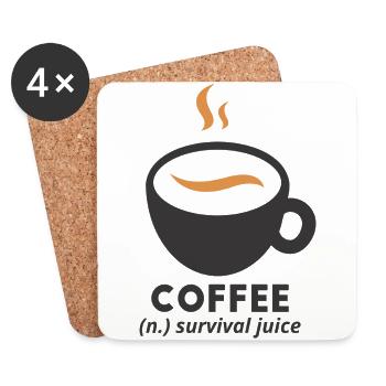 Coffee - Untersetzer (4er-Set) - Weiß - Vorne