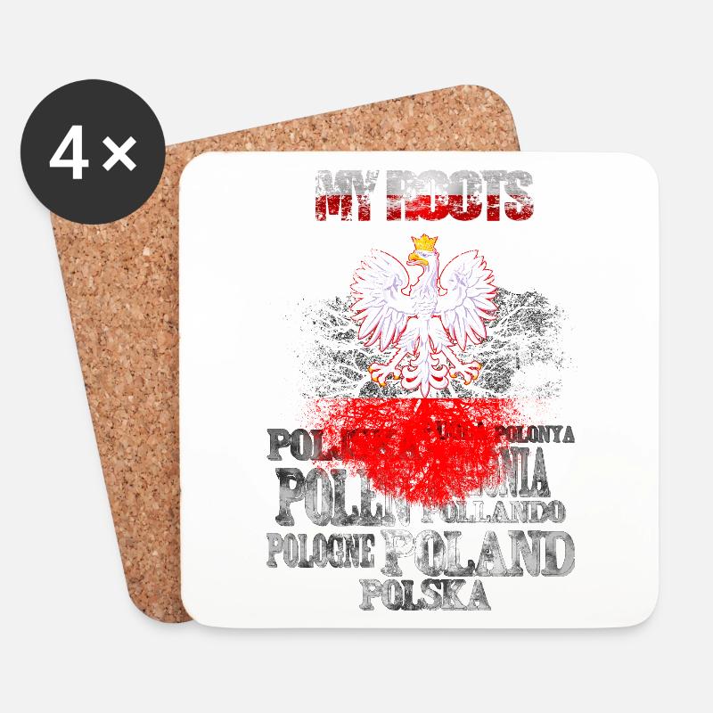 Polska Polen My Roots - Untersetzer (4er-Set) - Weiß