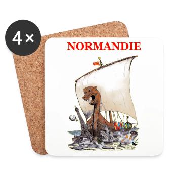 NORMANDIE Kreation Louis RUNEMBERG © Adagp - Untersetzer (4er-Set) - Weiß - Vorne