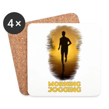 Morning Jogging - Coasters (set of 4) - white - Front