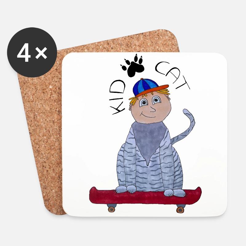 KidCat - Coasters (set of 4) - white
