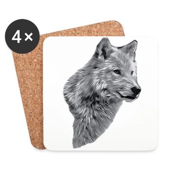 RAIK Head SW - Coasters (set of 4) - white - Front