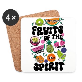 Be Nature Fruits of the Spirit - Coasters (set of 4) - white - Front