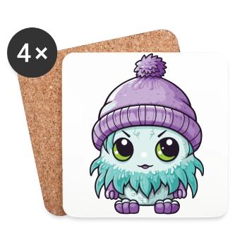 Winter Eskimo Baby Winterlich - Coasters (set of 4) - white - Front