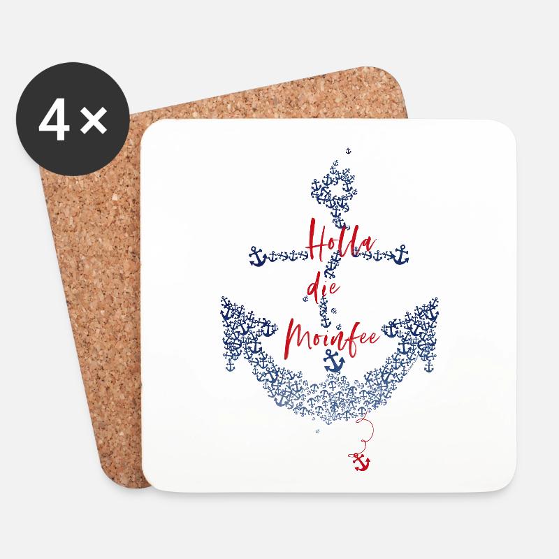 Anker Holla die Moinfee - Untersetzer (4er-Set) - Weiß