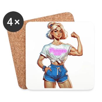 Le pouvoir des femmes - Dessous de verre (lot de 4) - blanc - Devant