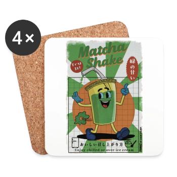 Matcha Shake - Essayez-le ! - Dessous de verre (lot de 4) - blanc - Devant