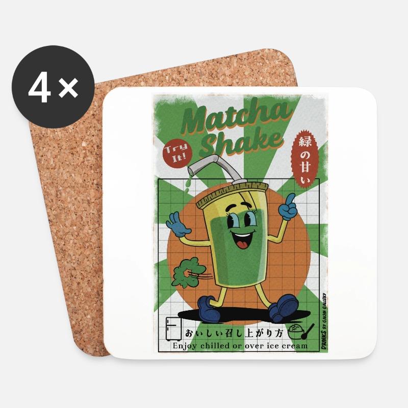 Matcha Shake - Try it! - Untersetzer (4er-Set) - Weiß
