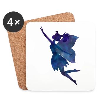 Fairy Galaxy Silhouette - Untersetzer (4er-Set) - Weiß - Vorne