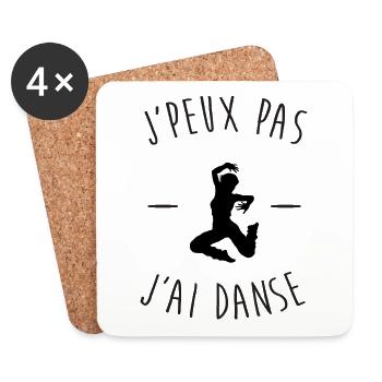 I can not dance - Coasters (set of 4) - white - Front