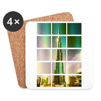 Dubai Burj Khalifa United Arab Emirates - Coasters (set of 4) - white - Front