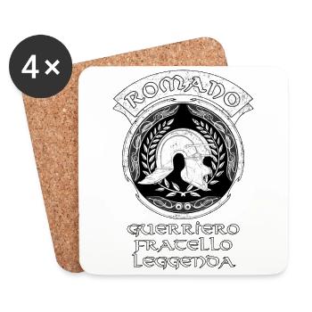 SPQR Roman Legionnaire - Coasters (set of 4) - white - Front