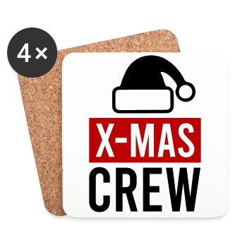 équipage de Noël - Dessous de verre (lot de 4) - blanc - Devant