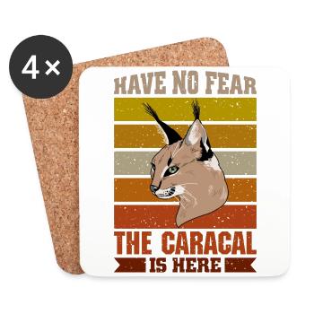Have no fear the Caracal is here - Untersetzer (4er-Set) - Weiß - Vorne