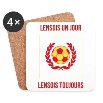 Lensois un jour lensois toujours - Dessous de verre (lot de 4) - blanc - Devant