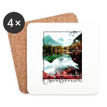 The Schiederweiher in Upper Austria,Austria - Coasters (set of 4) - white - Front