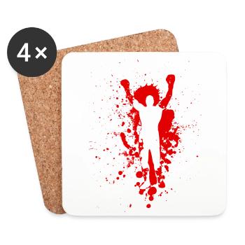 Boxer Red - Coasters (set of 4) - white - Front