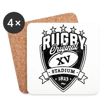 RUGBY ORIGINAL - Untersetzer (4er-Set) - Weiß - Vorne
