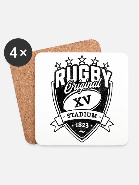 RUGBY ORIGINAL - Untersetzer (4er-Set) - Weiß