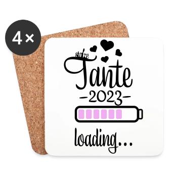 tante 2023 2f 19 - Untersetzer (4er-Set) - Weiß - Vorne