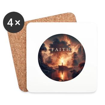 Glaube Kirche Religion - Untersetzer (4er-Set) - Weiß - Vorne